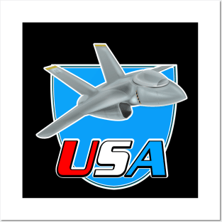 USA jet plane Posters and Art